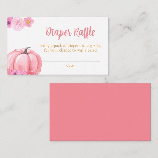 Carte D'accompagnement Petit Citrouille Déchets De Chute Raffin (Devant / Derrière)