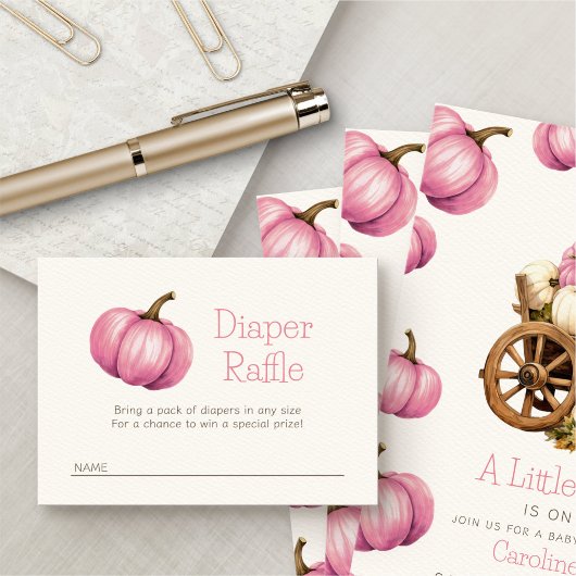 Carte D'accompagnement Petit Citrouille Douche à raffle