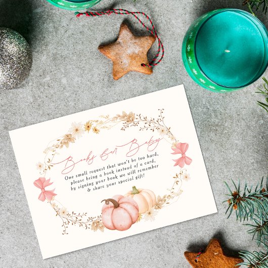 Carte D'accompagnement Petit Citrouille en route Automne Octobre baby sho