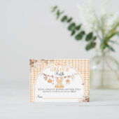Carte D'accompagnement Petit Citrouille Floral Bow Baby shower d'automne (Debout devant)