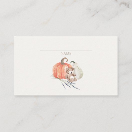 Carte D'accompagnement Petit Citrouille Vêtements d'Automne Garçon Déchet (Dos)