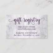 Carte D'accompagnement Petit Citrouille | Violet Violet Registre Rustique (Devant)