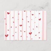 Carte D'accompagnement Petit coeur de Saint Valentin, le chevalet de diap (Dos)