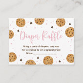 Carte D'accompagnement Petit Cookie Rose fille Baby shower Déchets Raffle (Devant)