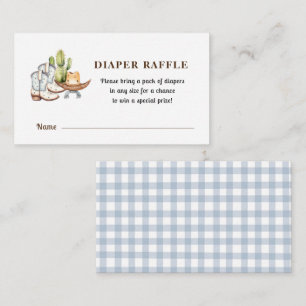 Carte D'accompagnement Petit cow-boy en chemin Diaper Raffle