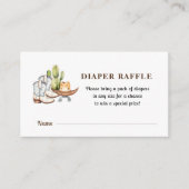 Carte D'accompagnement Petit cow-boy en chemin Diaper Raffle (Devant)