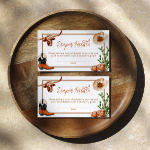 Carte D'accompagnement Petit Cow-boy Western Rodeo Déchets Raffle