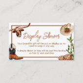 Carte D'accompagnement Petit Cowboy Western Rodeo Afficher douche (Devant)