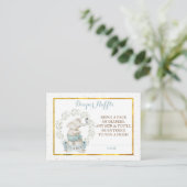 Carte D'accompagnement Petit Eléphant Baby shower Déchets Raffle (Debout devant)