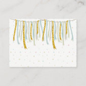 Carte D'accompagnement Petit Eléphant Baby shower Déchets Raffle (Dos)