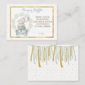 Carte D'accompagnement Petit Eléphant Baby shower Déchets Raffle (Devant / Derrière)