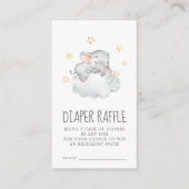 Carte D'accompagnement Petit Eléphant fille Baby shower Déchets Raffle (Devant)