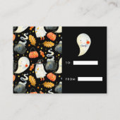 Carte D'accompagnement Petit fantôme | Pas d'insertion de douche d'affich (Dos)