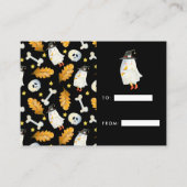 Carte D'accompagnement Petit fantôme | Pas d'insertion de douche d'affich (Dos)