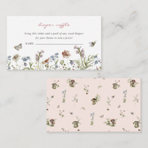 Carte D'accompagnement Petit Fleur sauvage   Boîtier de broche à couches