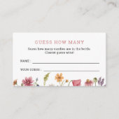 Carte D'accompagnement Petit Fleur sauvage Devine Combien De Jeu (Devant)