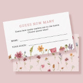 Carte D'accompagnement Petit Fleur sauvage Devine Combien De Jeu