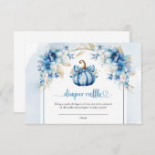 Carte D'accompagnement Petit garçon un petit citrouille bleu tombole (Devant / Derrière)