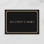 Carte D'accompagnement Petit Grand Gatsby Art Déco Noir Noir Noir Mariage (Dos)