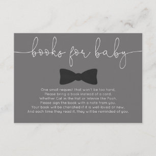 Carte D'accompagnement Petit homme moustache garçon livres de baby shower