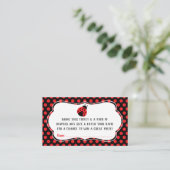 Carte D'accompagnement Petit Lady Diaper Raffle Ticket, Ladybug (Debout devant)
