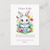 Carte D'accompagnement Petit Lapin Fleur sauvage Raffin de la couche de P (Devant)