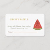 Carte D'accompagnement Petit Melon Baby shower doux Raffle de couche (Devant)