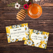 Carte D'accompagnement Petit Miel Bee Comb Daisy Spring Déchets Raffle