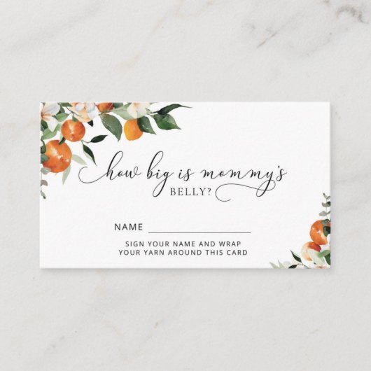 Carte D'accompagnement Petit mignonne comme le ventre de maman est gros (Devant)