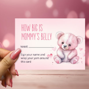 Carte D'accompagnement Petit ours amoureux à quelle taille est le ventre