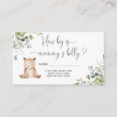 Carte D'accompagnement Petit ours eucalyptus la taille du ventre de maman (Devant)