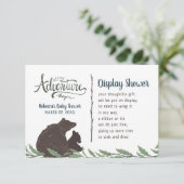 Carte D'accompagnement Petit Ours Rustique Écran Douche Pas Enveloppement (Debout devant)