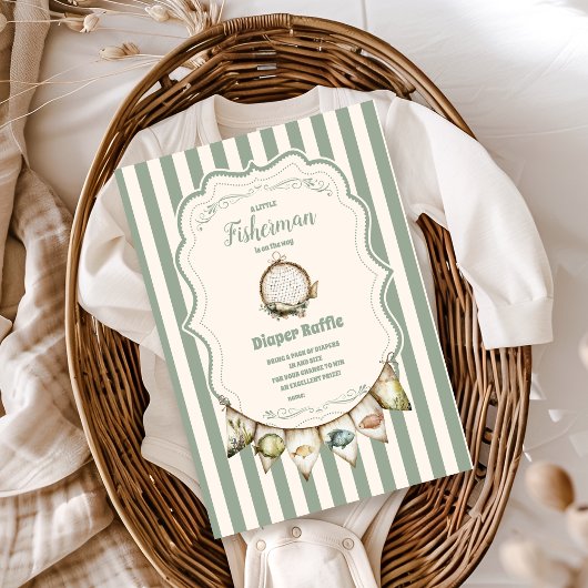 Carte D'accompagnement Petit Pêcheur de Boho Raffin de plongeur de pêche