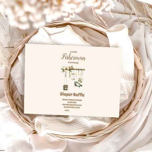 Carte D'accompagnement Petit pêcheur de plein air Pêche Diapper Raffer