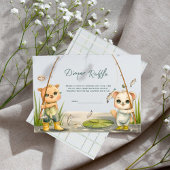 Carte D'accompagnement Petit Pêcheur Rustique Reel Diaper Raffle