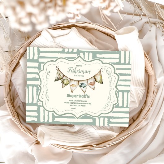 Carte D'accompagnement Petit Pêcheur Vert Pêche Diapper Raffe