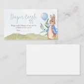 Carte D'accompagnement Petit Peter Rabbit Baby shower Déchets Raffle (Devant / Derrière)