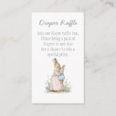 Carte D'accompagnement Petit Peter Rabbit et maman Diaper Raffle (Devant)