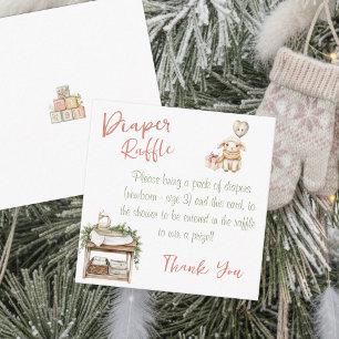 Carte D'accompagnement Petit peu de Baby Shower Bohème Fille Hivernale Ca