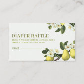 Carte D'accompagnement Petit poire thème Baby shower Déchets Raffle (Devant)