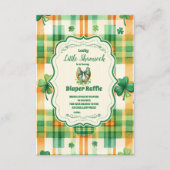 Carte D'accompagnement Petit Shamrock vert Lucky Diapper Raffle (Devant)