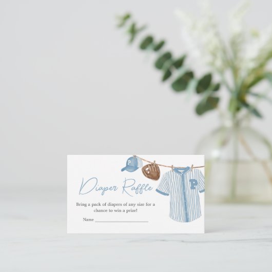 Carte D'accompagnement Petit Slugger Baby shower de baseball Déchets Raff (Debout devant)