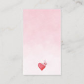 Carte D'accompagnement Petite amoureuse raffe de couche rose (Dos)