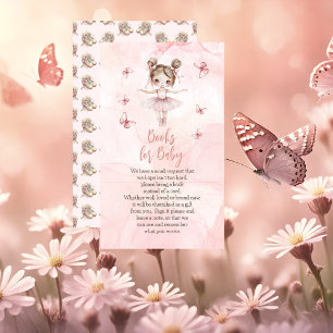 Carte D'accompagnement Petite Ballerina Baby shower rose Livres pour bébé