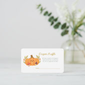 Carte D'accompagnement Petite barrette Citrouille (Debout devant)