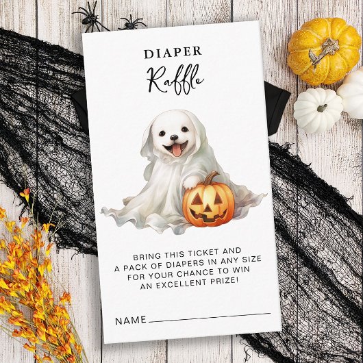 Carte D'accompagnement Petite Boo Mignonne Fête Prénatale Bébé Halloween