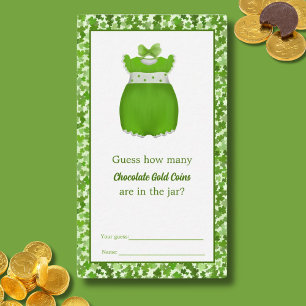Carte D'accompagnement Petite Chanceuse Une Fille Shamrock Pour La Devina