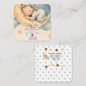 Carte D'accompagnement Petite Collection d'Arrivée de Bébé Tiny Star (Devant / Derrière)
