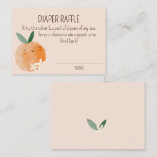 Carte D'accompagnement Petite couche de Baby shower d'agrumes orange Cuti