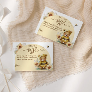 Carte D'accompagnement Petite couche de Baby shower de l'ours d'abeille m